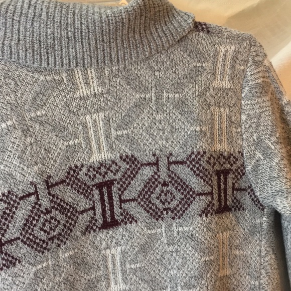 Elodie Mohair Blend Geometric Tribal Pattern Open Cardigan Sweater - Picture 10 of 11